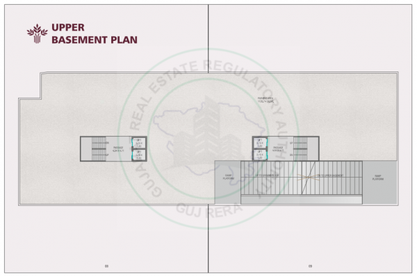 Block A, B Cluster Plan for Upper Basement Floor courtyard-paramount Block A, B Cluster Plan for Upper Basement Floor