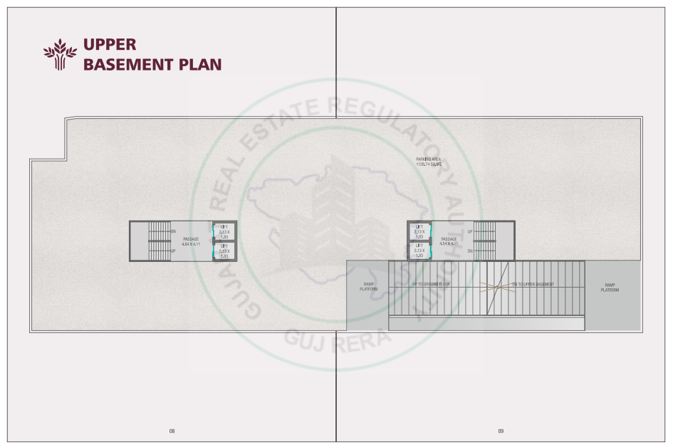 courtyard paramount Block A, B Cluster Plan for Upper Basement  Floor