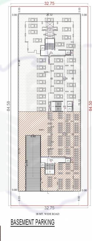 sritam Tower A B C Cluster Plan for basement parking Floor