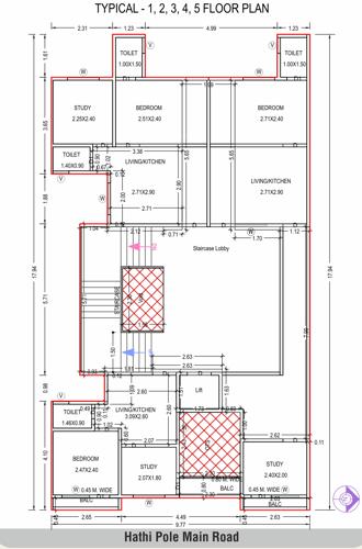  shivneri-flats Shivneri Flats Cluster Plan from 1st to 5th Floor