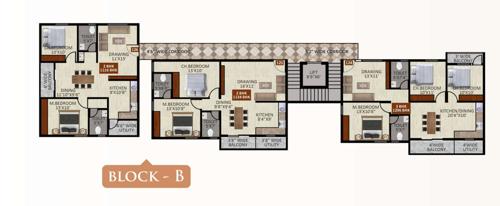  kamadhenu-heights BLOCK B Cluster Plan from ground to 4th Floor