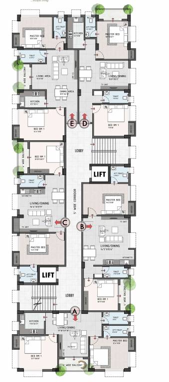  evara Block 2 Cluster Plan For Typica Floor