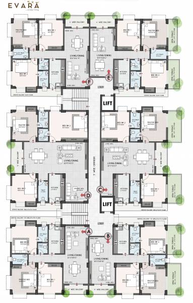  evara Block 3 Cluster Plan For Typica Floor