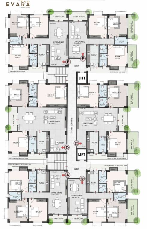  evara Block 3 Cluster Plan For Typica Floor