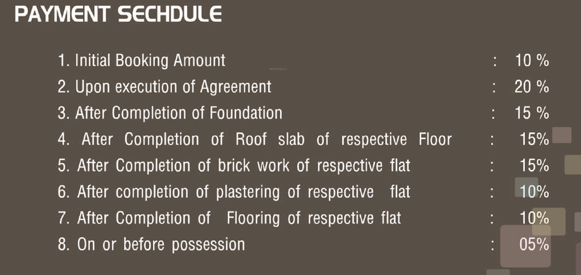 krishna-residency-phase-2 Construction Linked Payment (CLP) Payment Plan