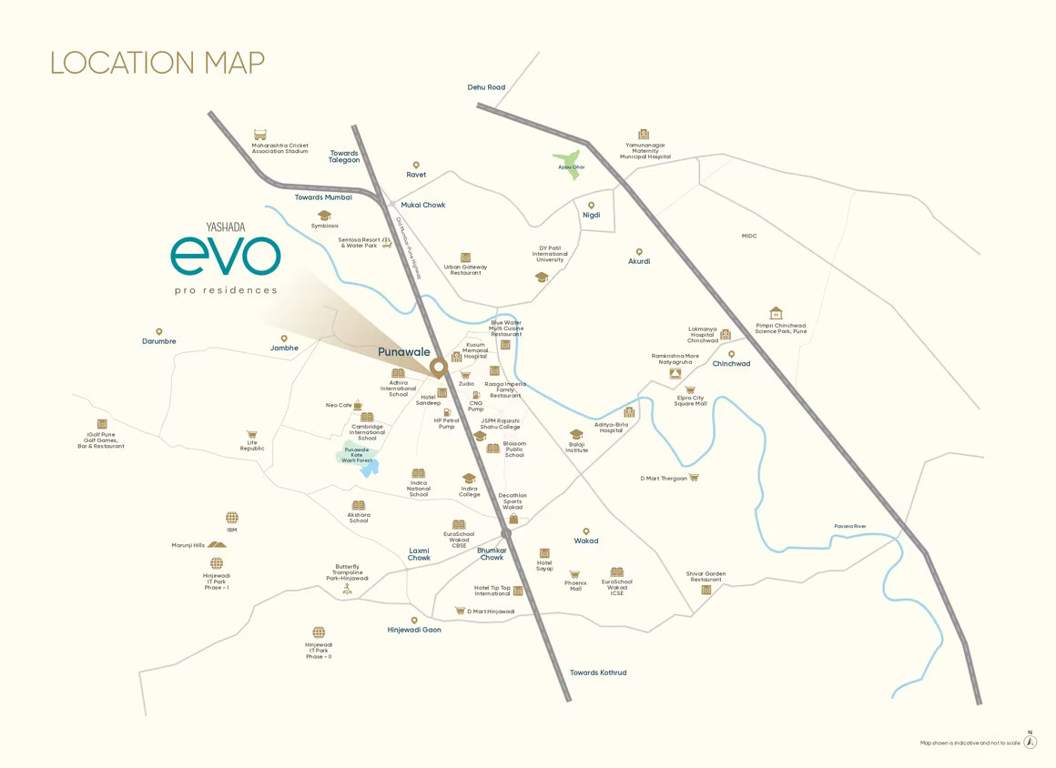  yashada evo residences Location Plan