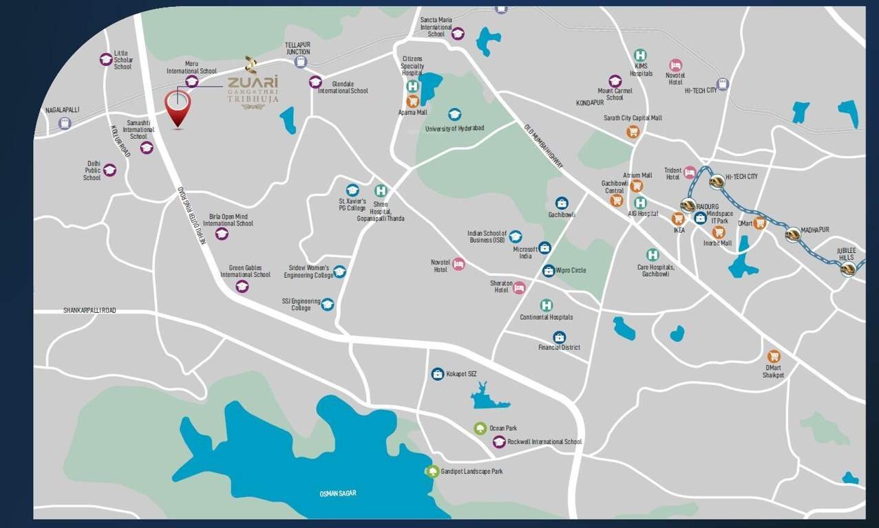  zuari gangothri tribhuja Location Plan