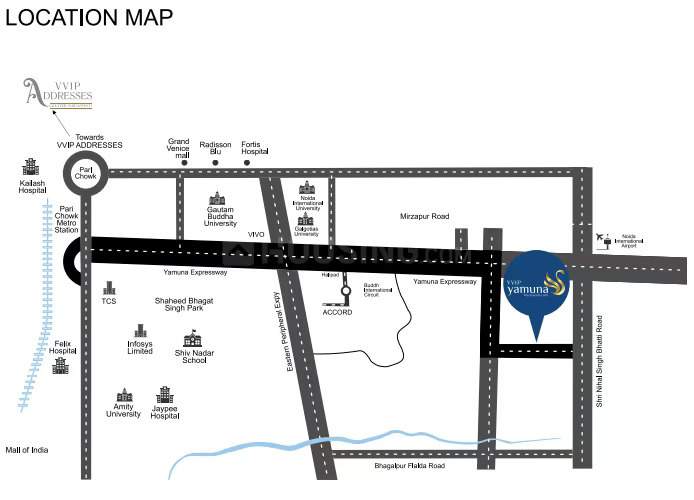  vvip yamuna Location Plan
