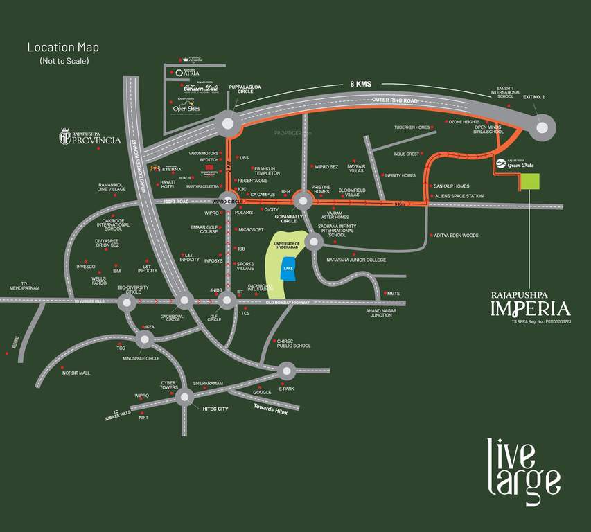  rajapushpa imperia Location Plan
