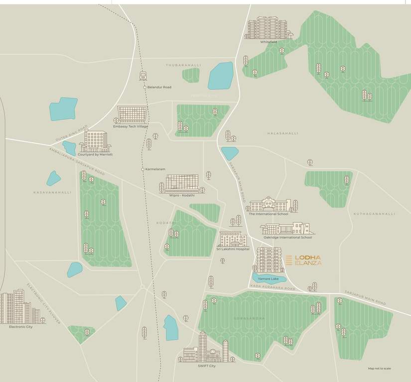 lodha elanza Location Plan