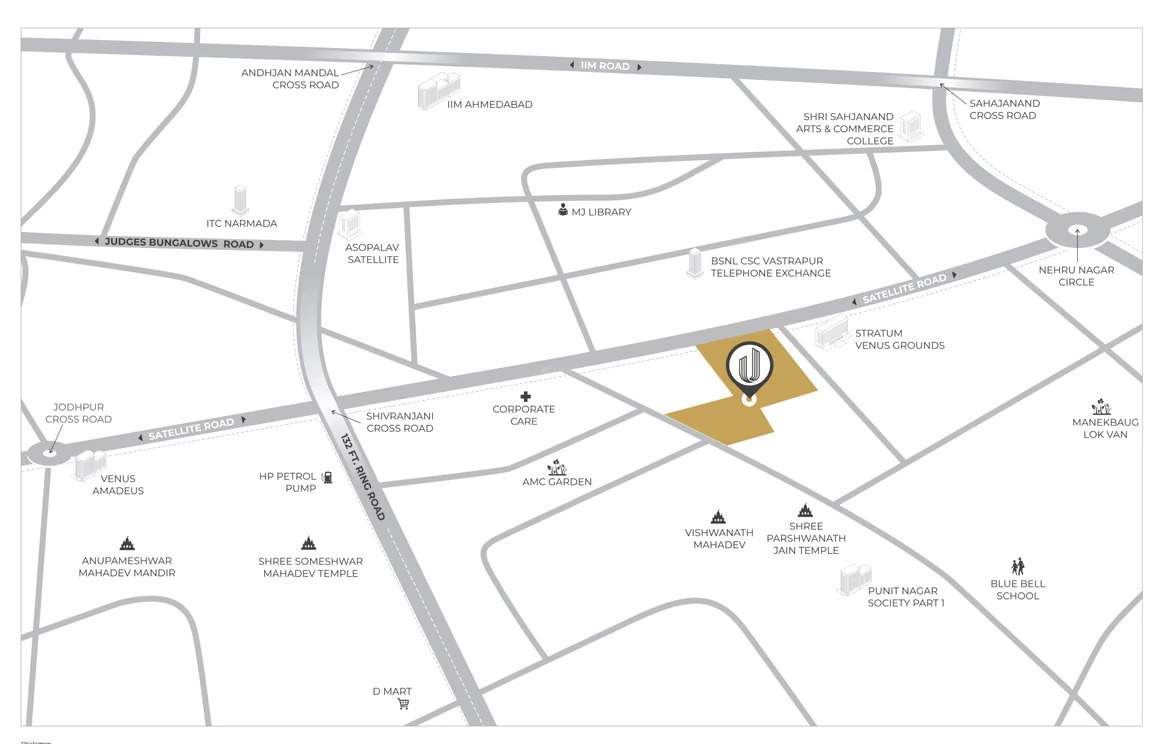  venus the universe Location Plan