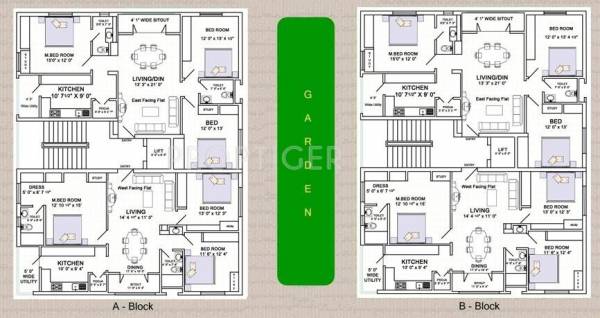 Images for Cluster Plan of Subishi Developers Silver Oaks Apartment