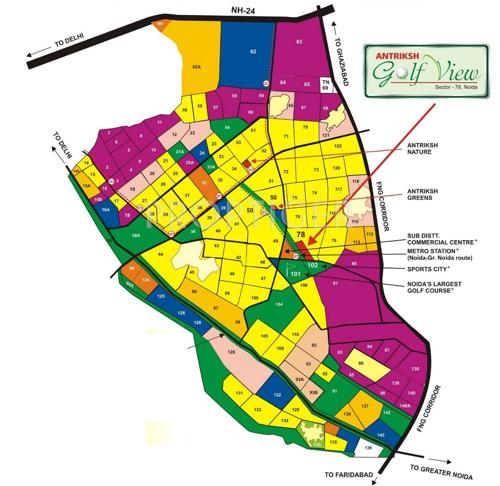  golf-view-i Images for Location Plan of The Antriksh Golf View I
