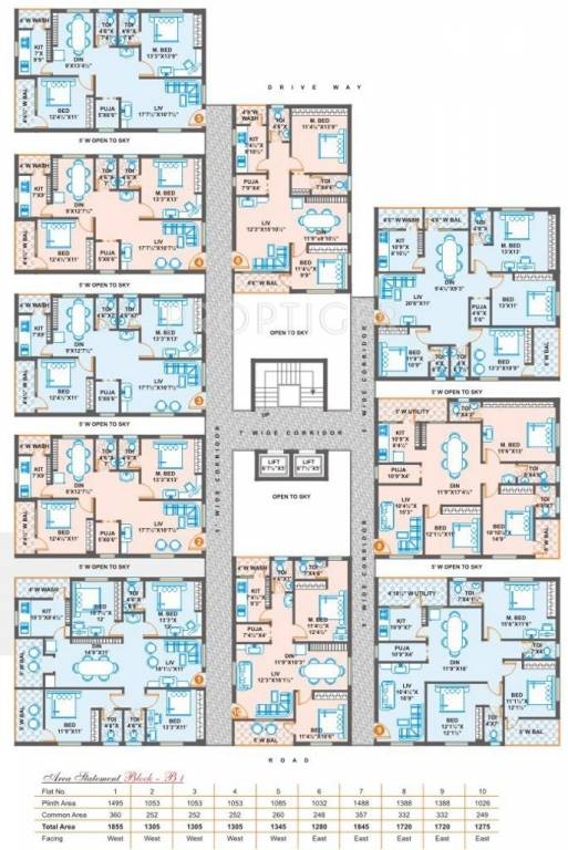  hemadurga towers Block A Cluster Plan