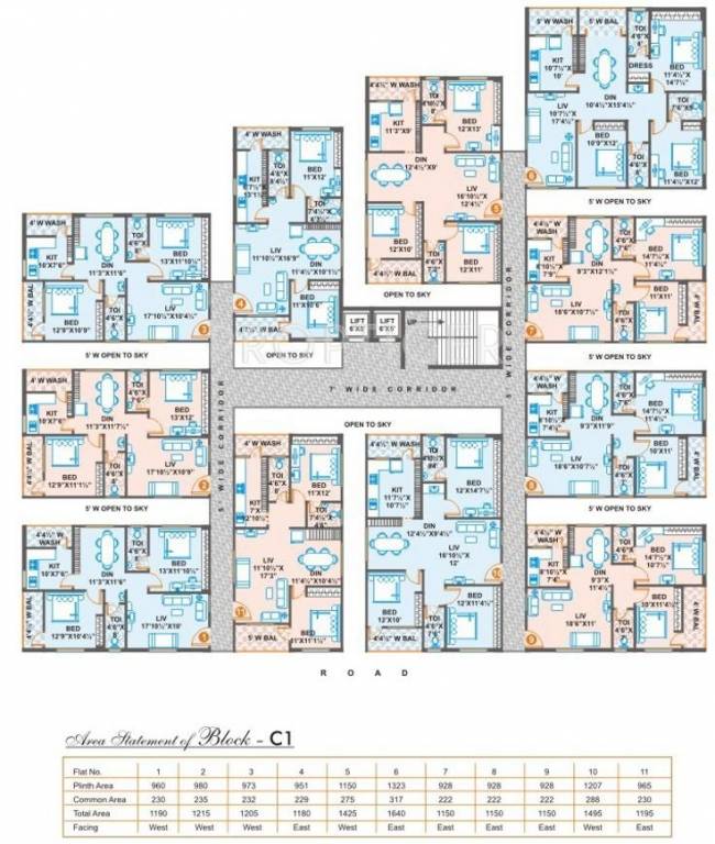  hemadurga towers Block C Cluster Plan
