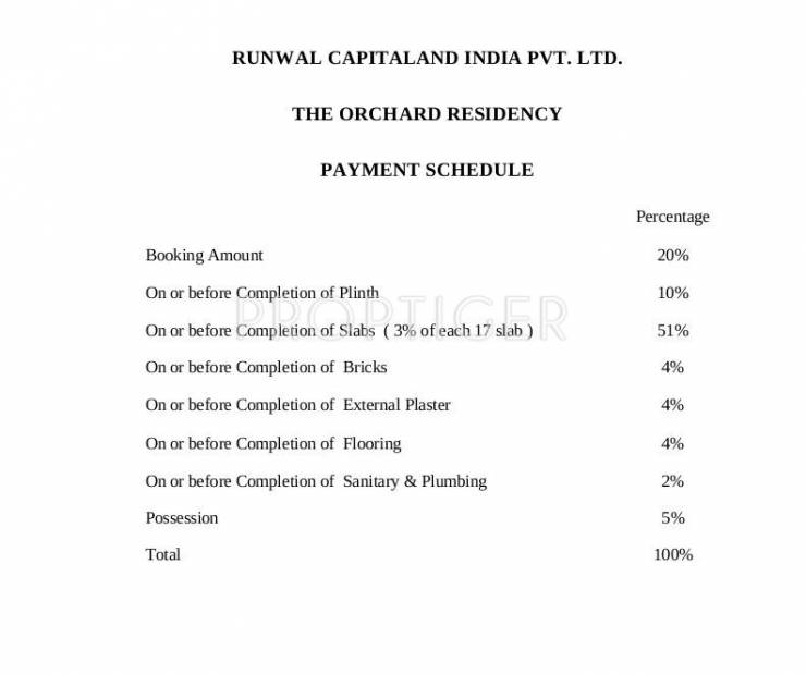 Images for Payment Plan of Runwal The Orchard Residency