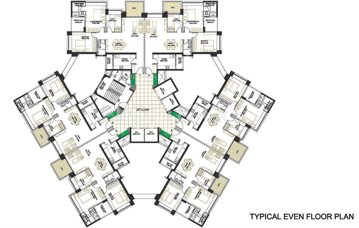  springs Tower 1 Cluster Plan