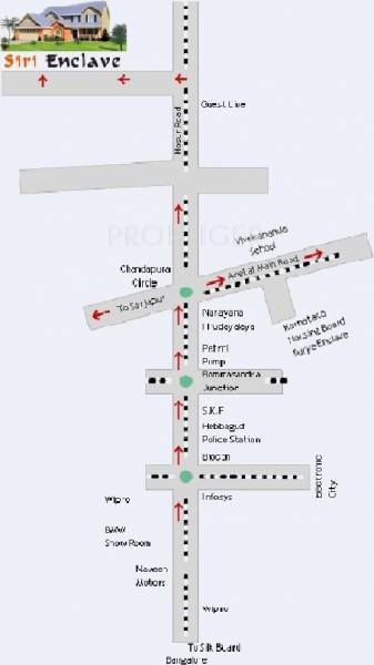 Vaibhava Developers Siri Enclave Location Plan