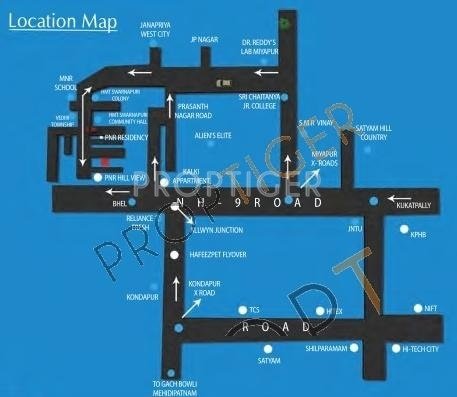 PNR Constructions Usha Residency Location Plan