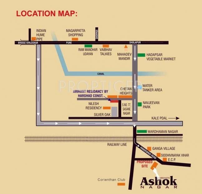 Harshad Constructions Ashok Nagar Phase I Location Plan