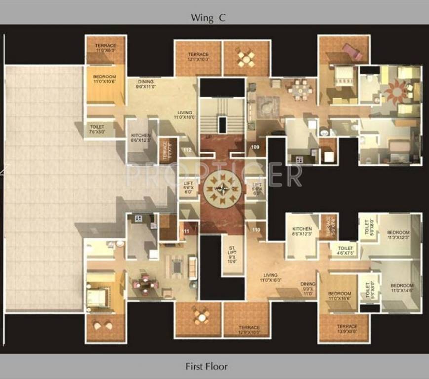  kesar Tower B Cluster Plan