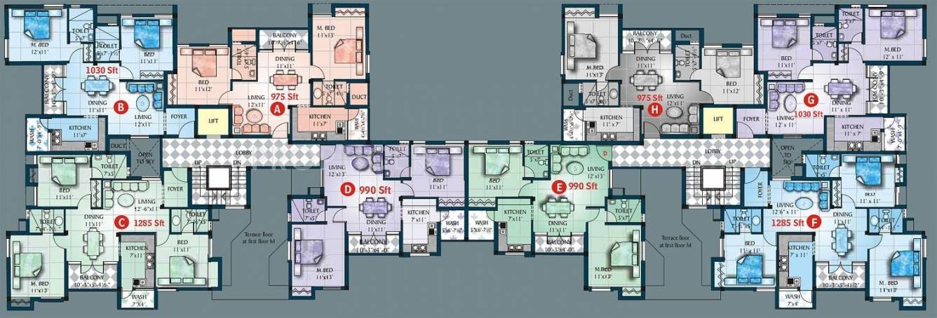  orchid Building I Cluster Plan