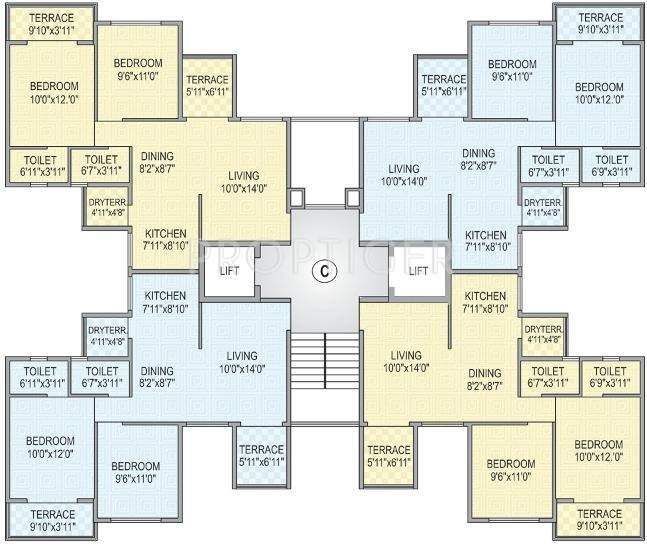 garden floraa Images for Cluster Plan of Aditya Builders Pune Garden Floraa
