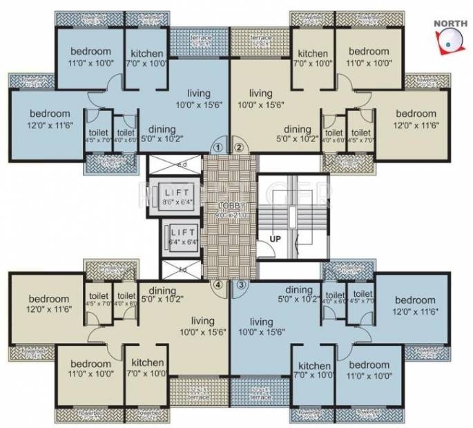 Images for Cluster Plan of Sai Haridra Apartment