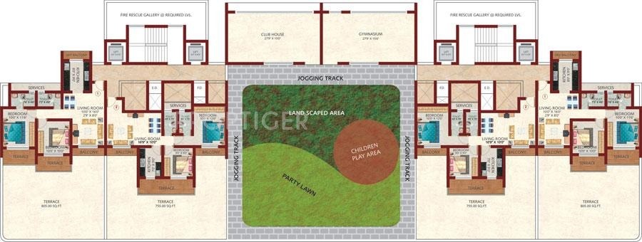  arham arcade Single Tower Cluster Plan