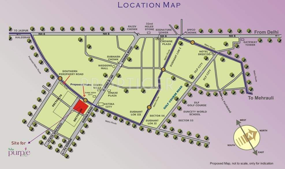 purple Images for Location Plan of Tulip Purple