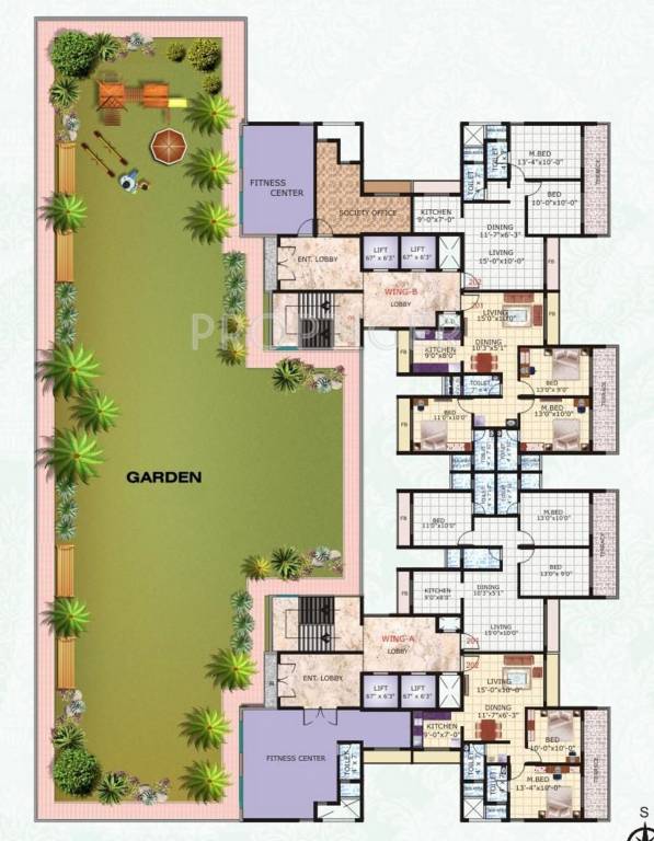  majestic Wing  A Cluster Plan