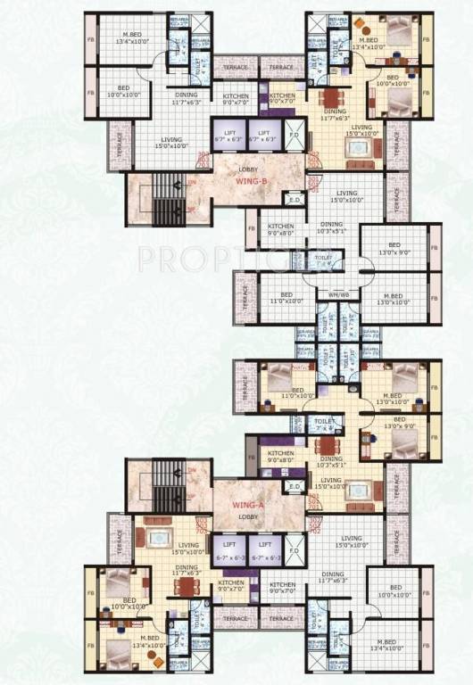  majestic Wing  A Cluster Plan