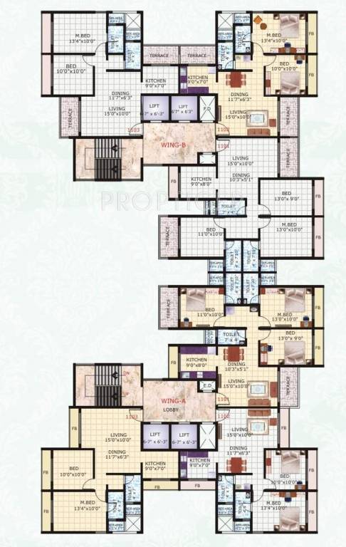  majestic Wing  A Cluster Plan