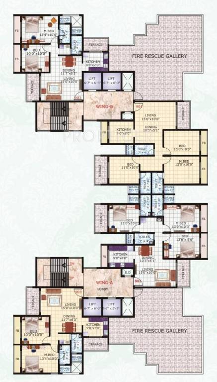  majestic Wing  A Cluster Plan