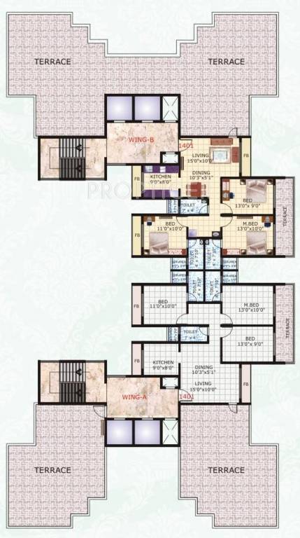  majestic Wing  A Cluster Plan