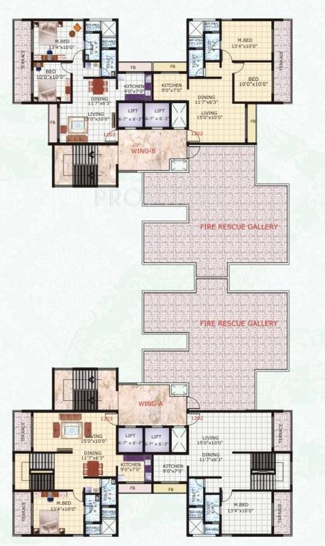  majestic Wing  A Cluster Plan