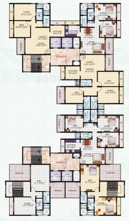  majestic Wing  A Cluster Plan