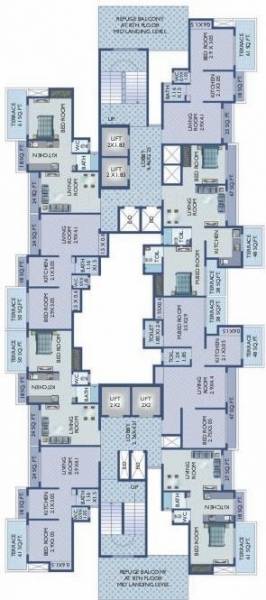  grand Single tower Cluster Plan