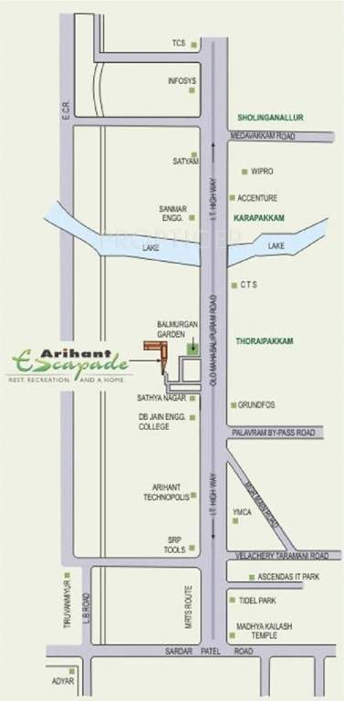  escapade Images for Location Plan of Arihant Foundation and Housing Escapade