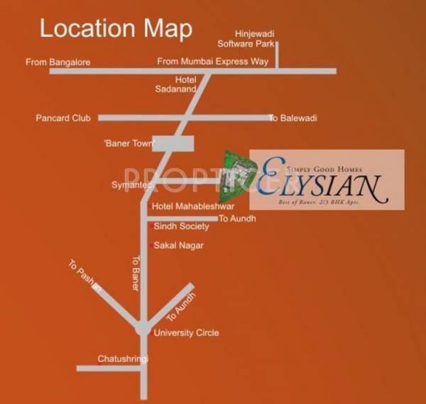 Tejas Group Elysian Apartment Location Plan