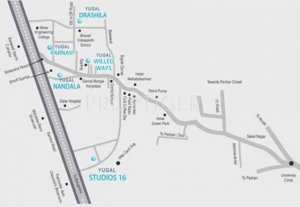 Yugal Constructions Studios 16 Location Plan