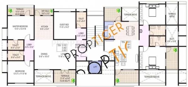  crystal-garden Tower B Cluster Plan