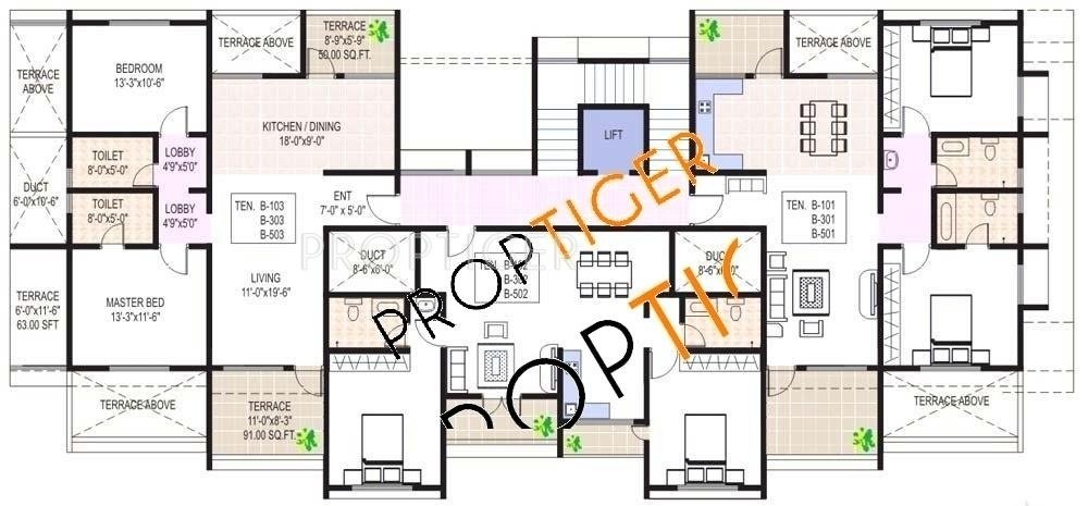  crystal garden Tower B Cluster Plan