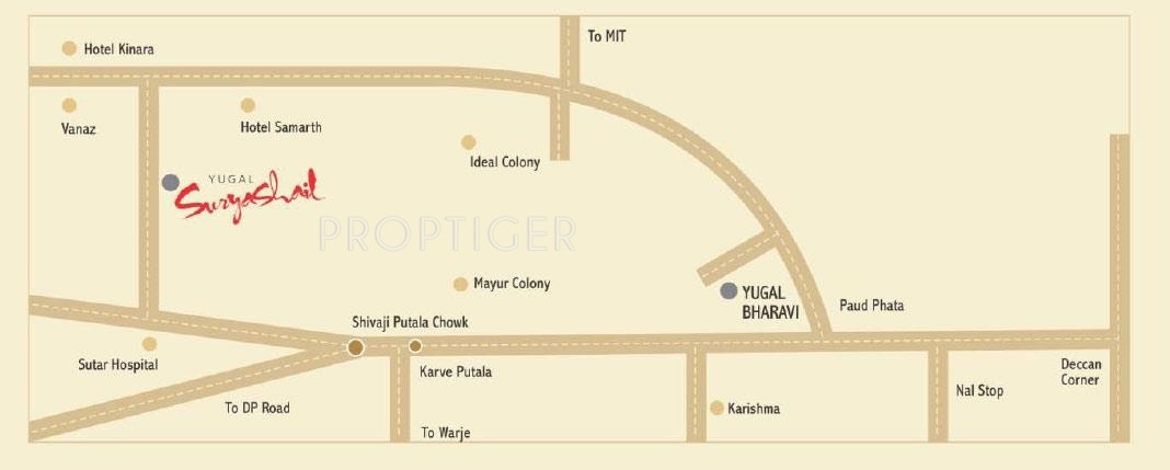 Yugal Constructions Suryashail Location Plan