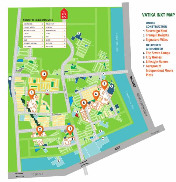 Master Plan masterPlan of Vatika City Homes