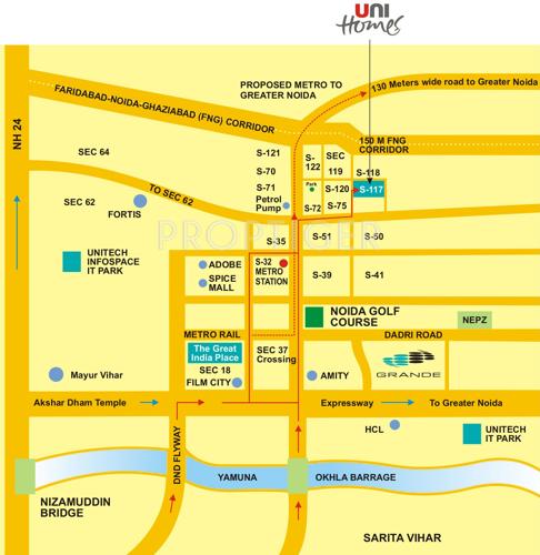  unihomes Images for Location Plan of Unitech Unihomes