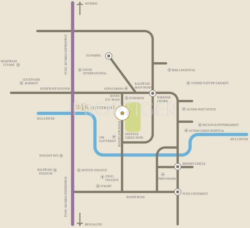 24k glitterati Images for Location Plan of Kolte Patil 24K Glitterati