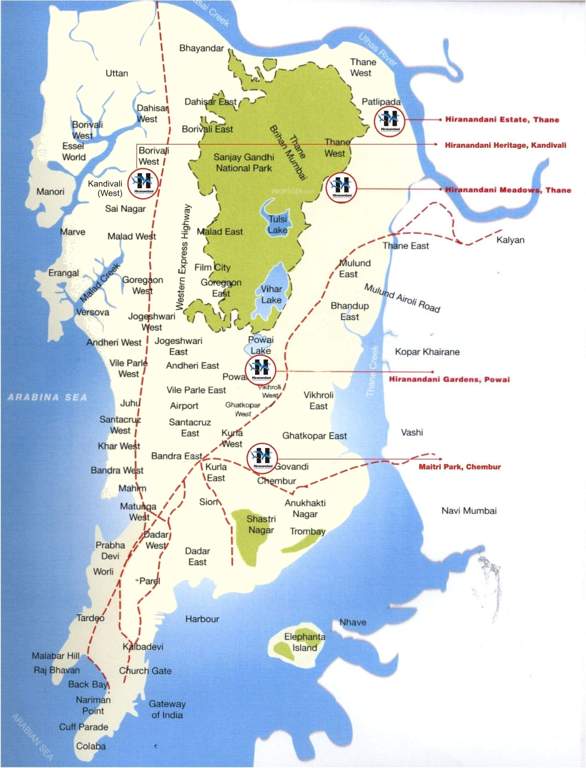 estate Images for Location Plan of Hiranandani Estate