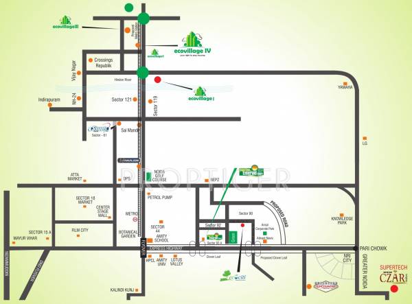 Images for Location Plan of Supertech Eco Village 2 Images for Location Plan of Supertech Eco Village 2