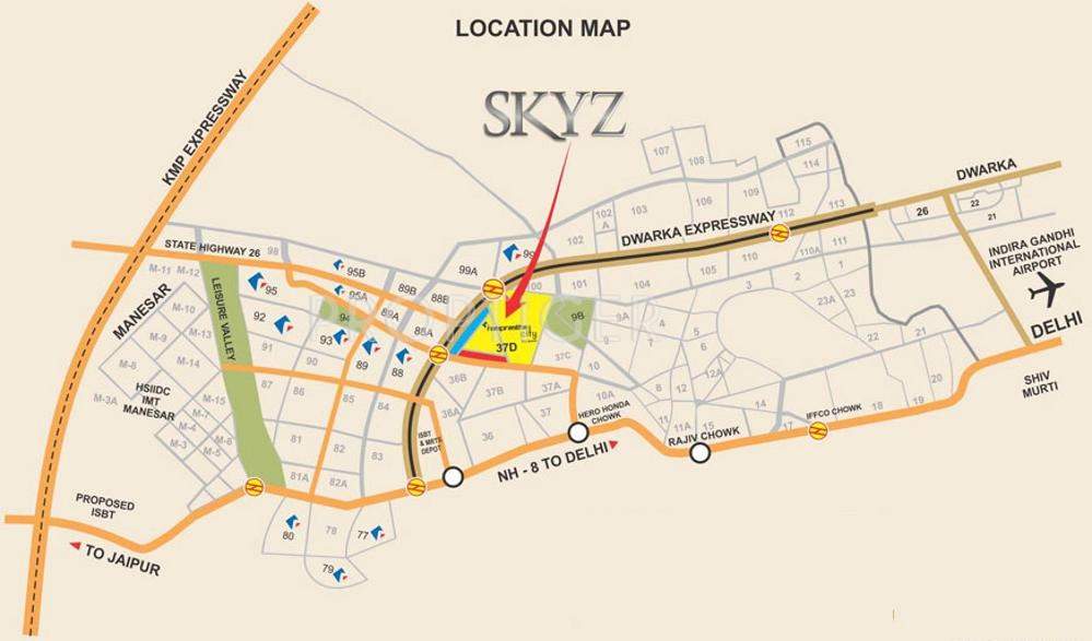  skyz Images for Location Plan of Ramprastha Skyz